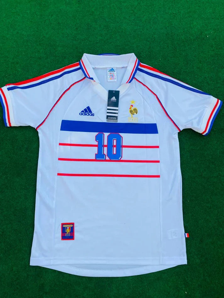 1998 France World Cup Kylian Mbappe Retro Football Jersey – Front View