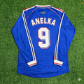 Nicolas Anelka France 1998 World Cup Retro Long Sleeve Football Jersey – Back View