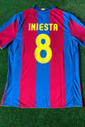 Andres Iniesta Barcelona 2007 2008 Retro Jersey – Back View