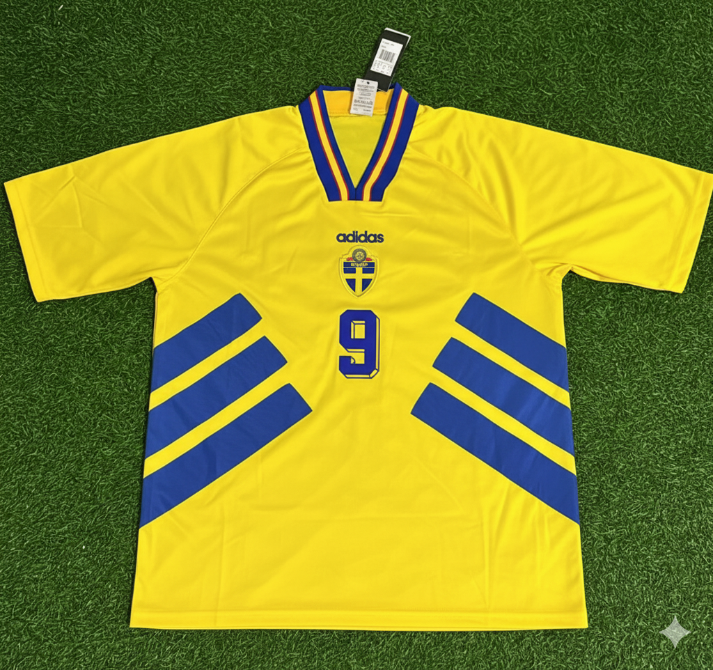Alexander Isak Sweden Retro Football Jersey Collection – Front View