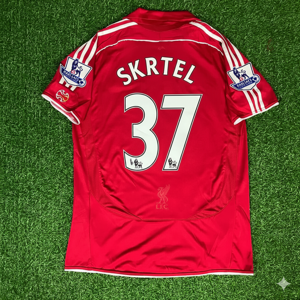Martin Skrtel Liverpool 2007/08 Premier League Jersey – Back View