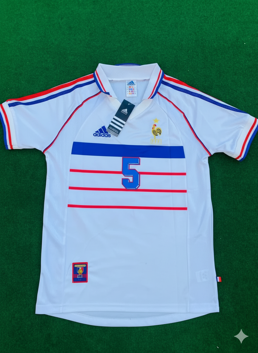1998 France World Cup Laurent Blanc Retro Football Jersey – Front View