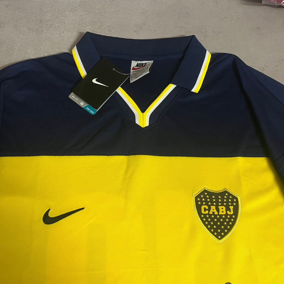 Juan Roman Riquelme Boca Juniors 1998/99 Retro Football Jersey – Detailed View