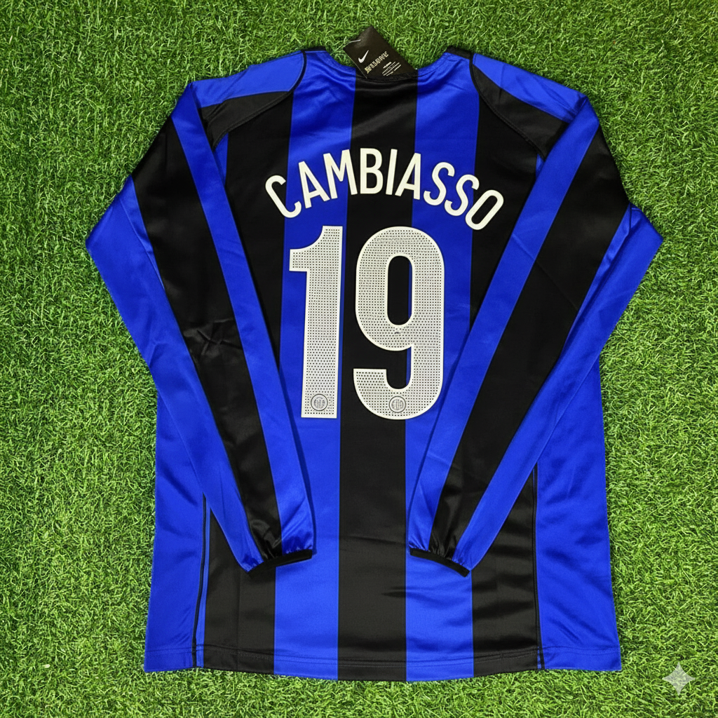 2004/05 Esteban Cambiasso Inter Milan Retro Football Jersey – Back View