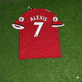 Alexis Sanchez Manchester United 2017/18 Red Retro Football Jersey – Back View