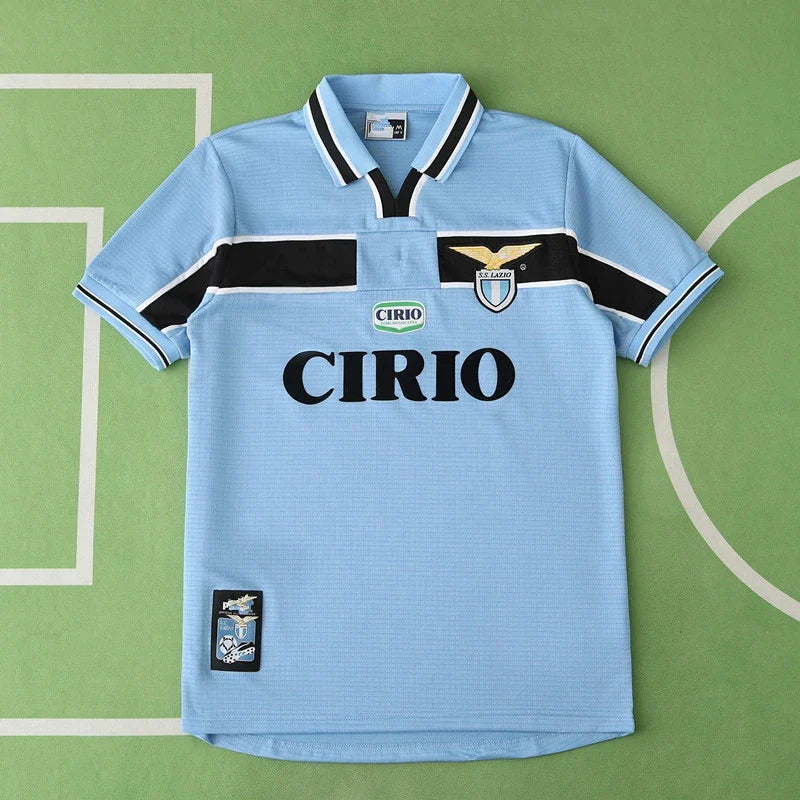 S.S Lazio 98/99 Season Home Blue Retro Football Jersey – Back View