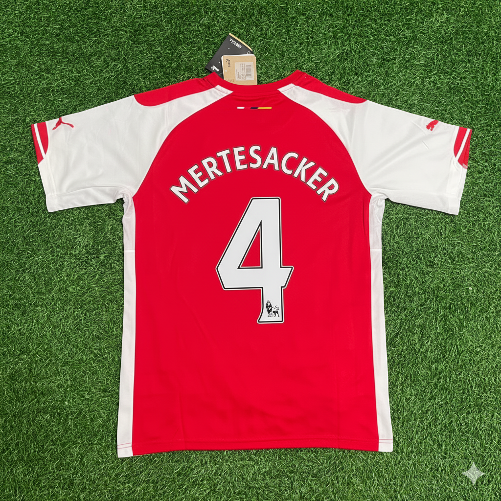 2014/15 Per Mertesacker Arsenal Home Football Jersey Collection – Back View