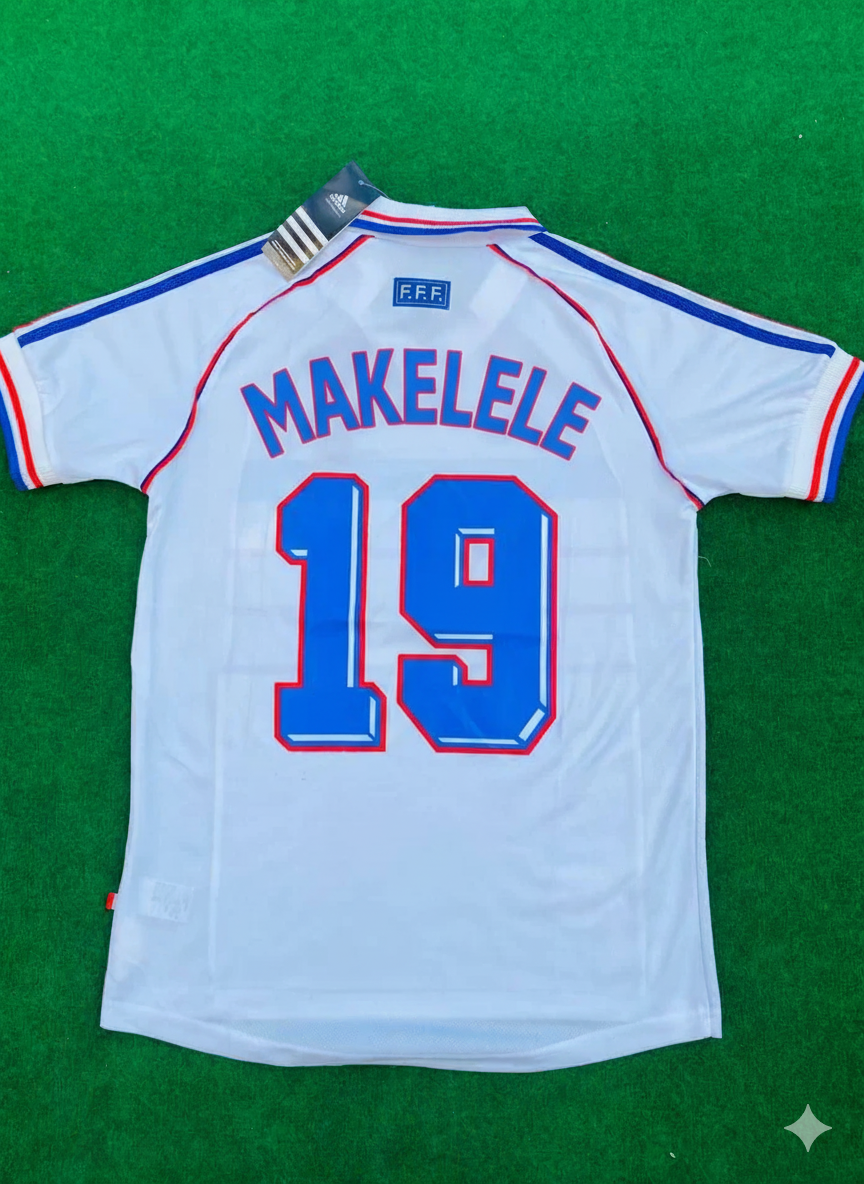 1998 France World Cup Claude Makelele Retro Football Jersey – Back View