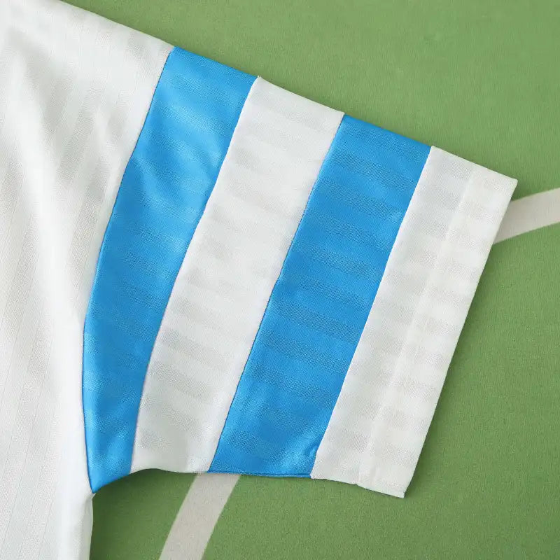 Olympique De Marseille 1990 Season Home White Retro Jersey – Front View