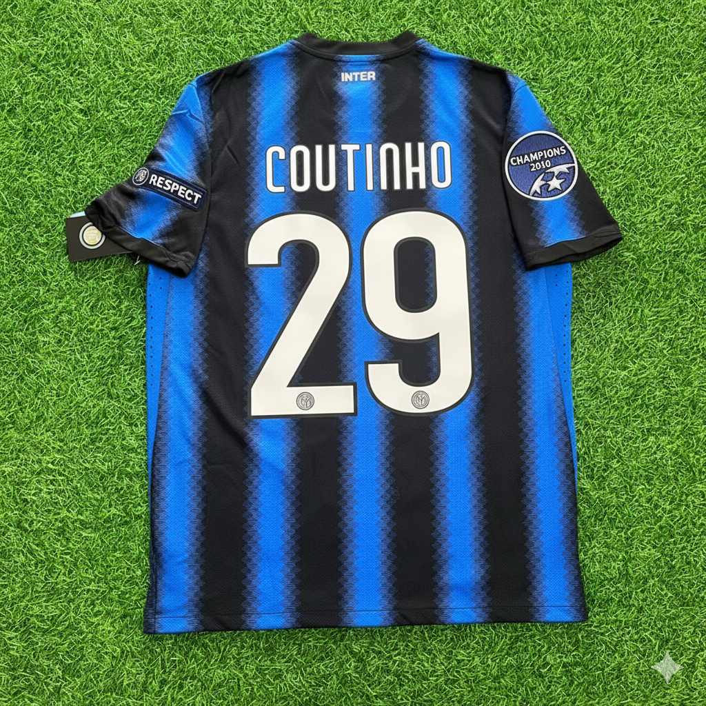 2010 Philippe Coutinho - Inter 2011 Football Jersey Soccer – Back View