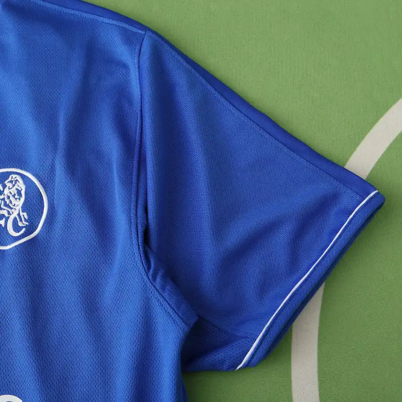 2003/05 Jimmy Floyd Hasselbaink Chelsea Home Navy Blue Retro Football Jersey – Detailed View