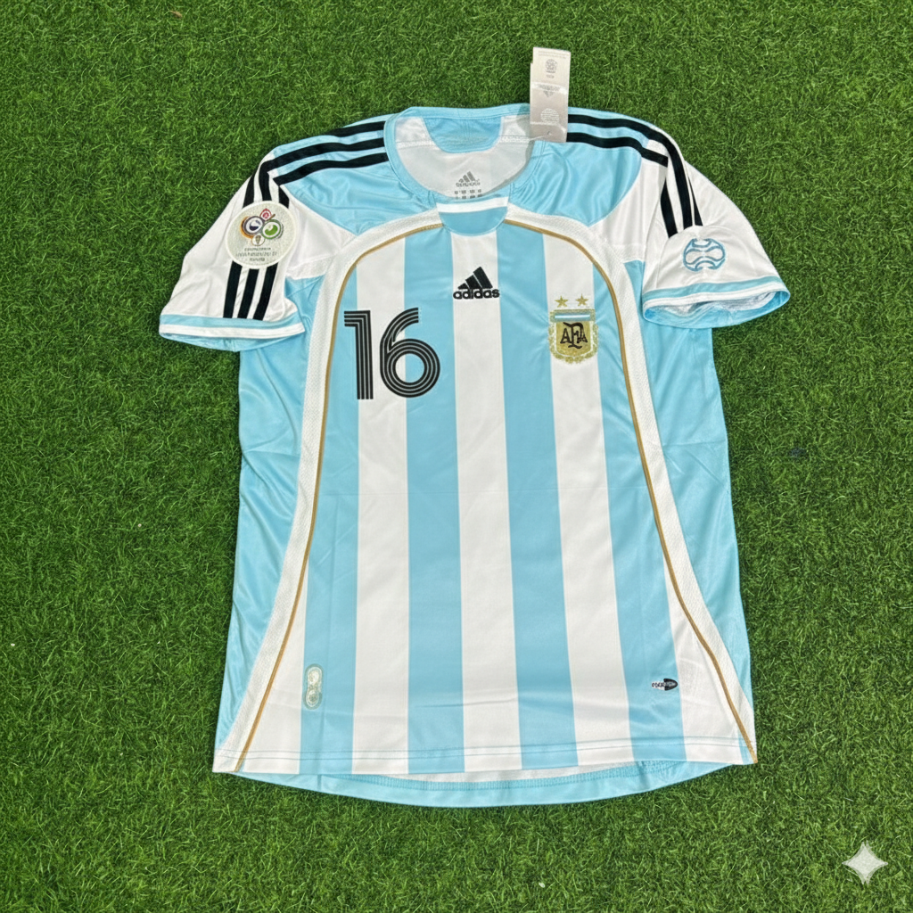 2006 Argentina World Cup Pablo Aimar Retro Football Jersey – Front View
