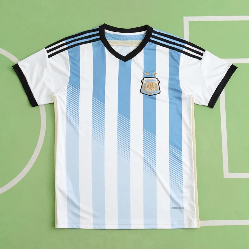 2014 Argentina Season Home Retro Football Jersey – Back View