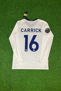 Michael Carrick 16 Manchester United 2009 Champions Leage Final Rome Retro Long Sleeve Jersey – Back View