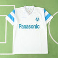 Olympique De Marseille 1990 Season Home White Retro Jersey – Back View