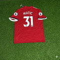 2017/18 Nemanja Matic Manchester United Red Retro Football Jersey Collection – Back View