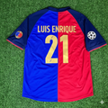 1998/99 Luis Enrique 21 Barcelona Retro Football Jersey – Back View