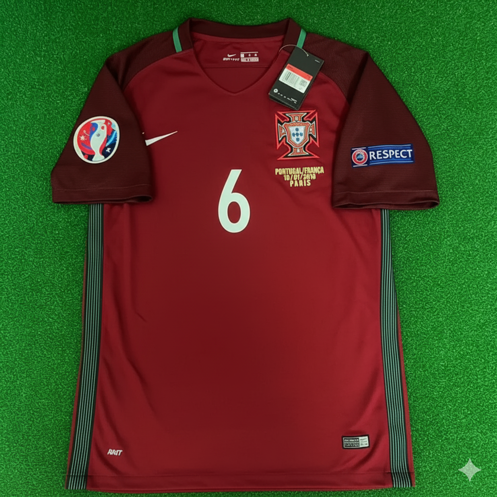 Ricardo Carvalho Portugal EURO 2016 Final Retro Jersey – Front View