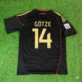 2010 Germany World Cup Mario Götze - Deutschland Black Football Jersey – Back View