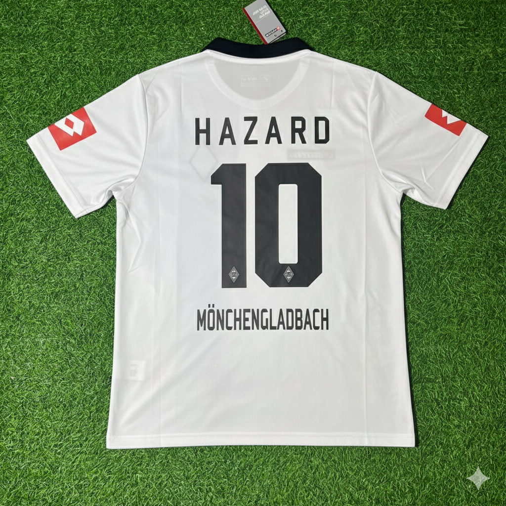 Thorgan Hazard Borussia Mönchengladbach 2008/09 Retro Football Jersey – Back View