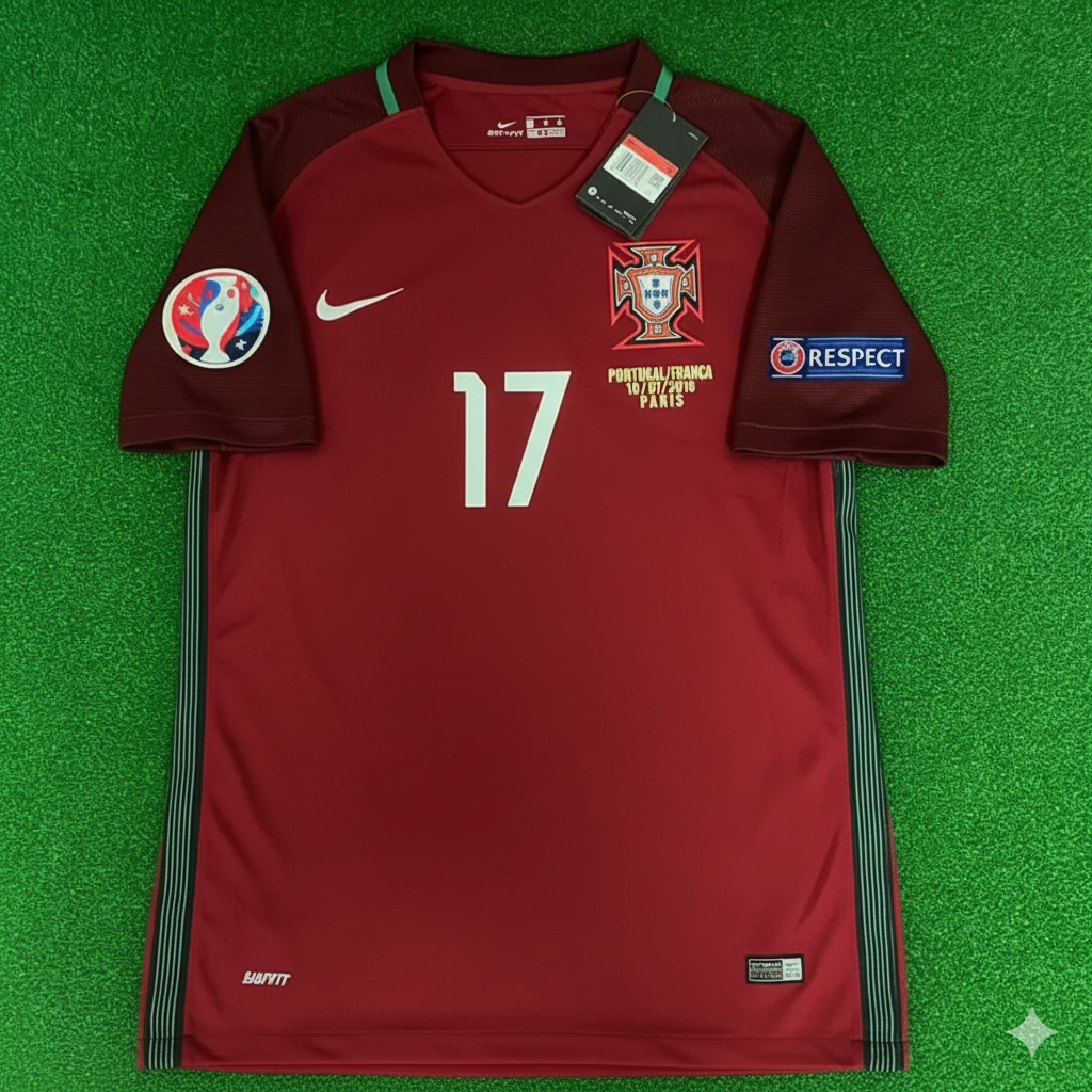 Luis Nani Portugal EURO 2016 Final Retro Jersey – Front View