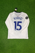 Nemanja Vidic 15 Manchester United 2009 Champions Leage Final Rome Retro Long Sleeve Jersey – Back View
