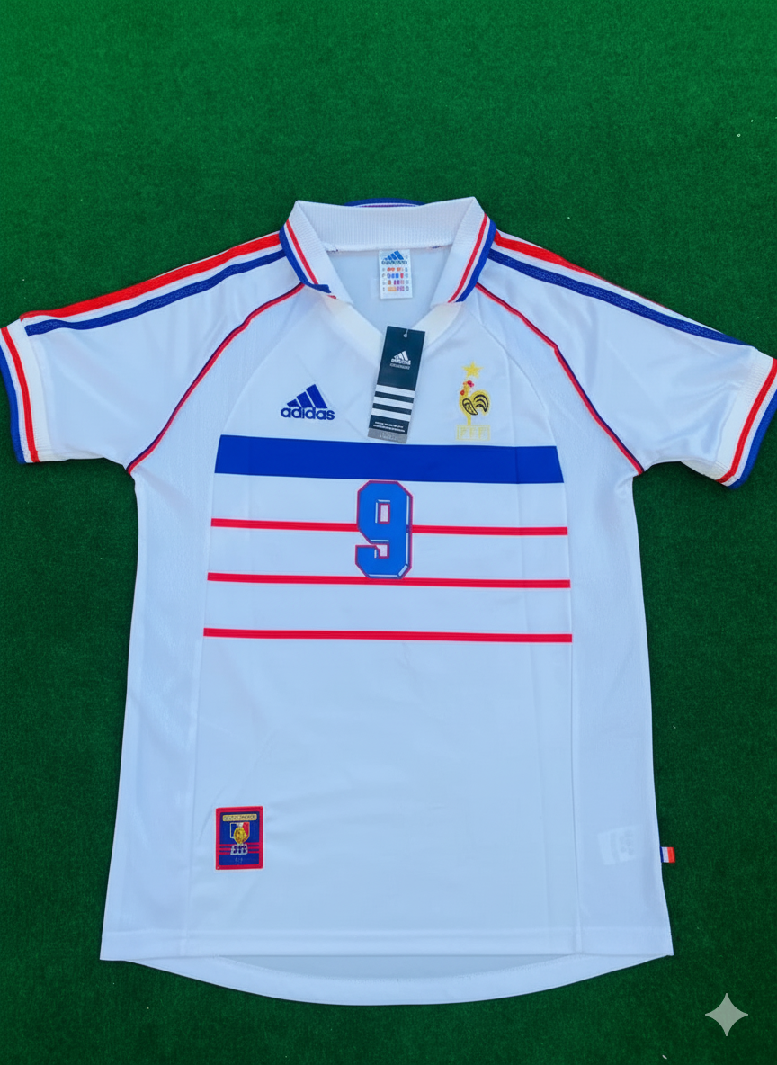 1998 France World Cup Nicolas Anelka Retro Football Jersey – Front View