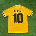 2013/14 Carlos Tevez Juventus Yellow Away Retro Football Jersey – Back View