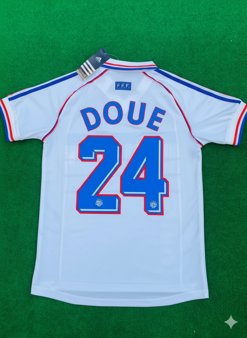 Desire Doue France 1998 World Cup Retro Jersey – Back View