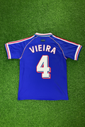 Patrick Vieira France 1998 World Cup Retro Football Jersey – Back View