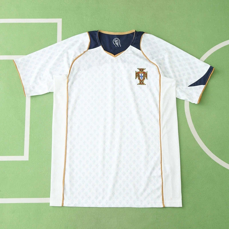 2004 Portugal Season Away White Retro Football Jersey – Back View