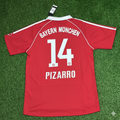 2006/07 Bayern Munich Red Retro Football Jersey – Claudio Pizarro – Back View