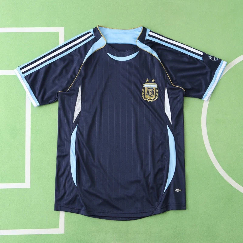 Argentina 2006 Season Away SkyBlue Retro Jersey – Back View