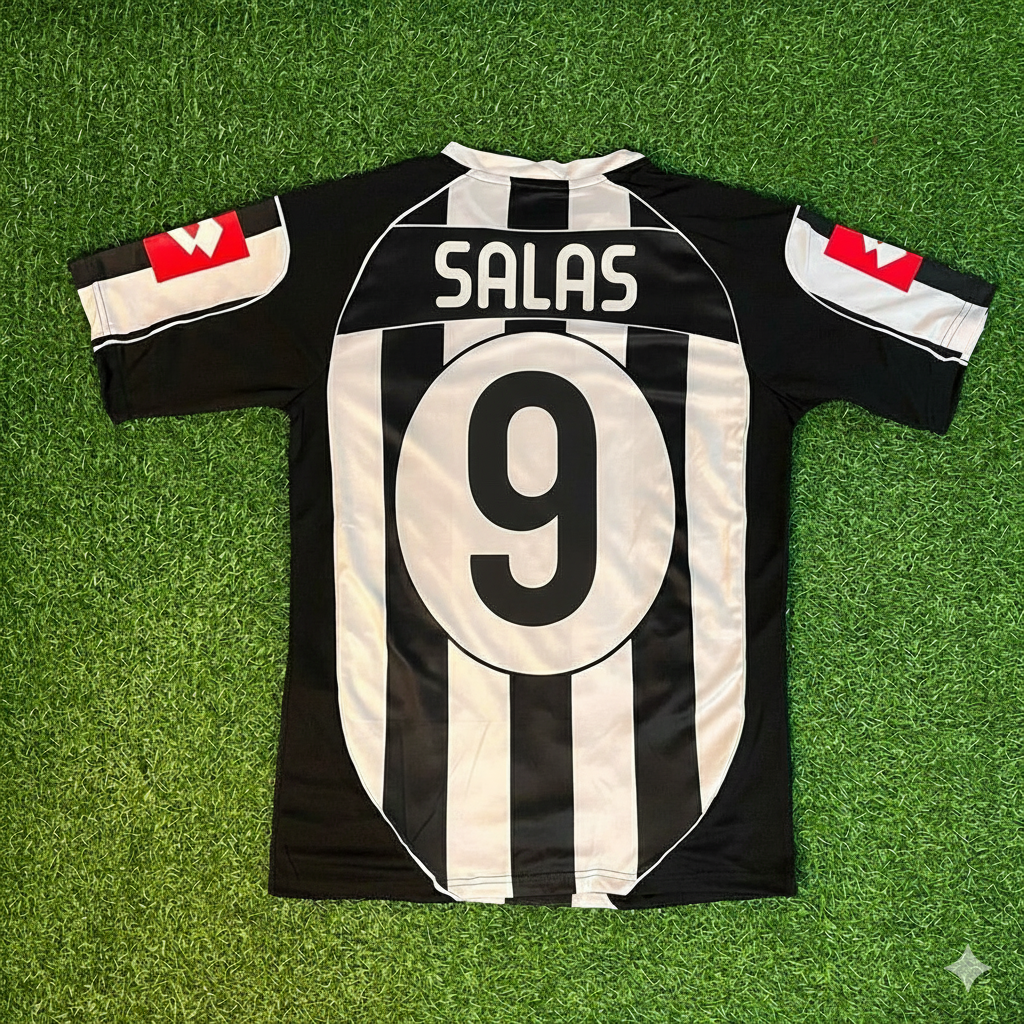 2002 Marcelo Salas Juventus 2003 Retro Football Jersey – Back View