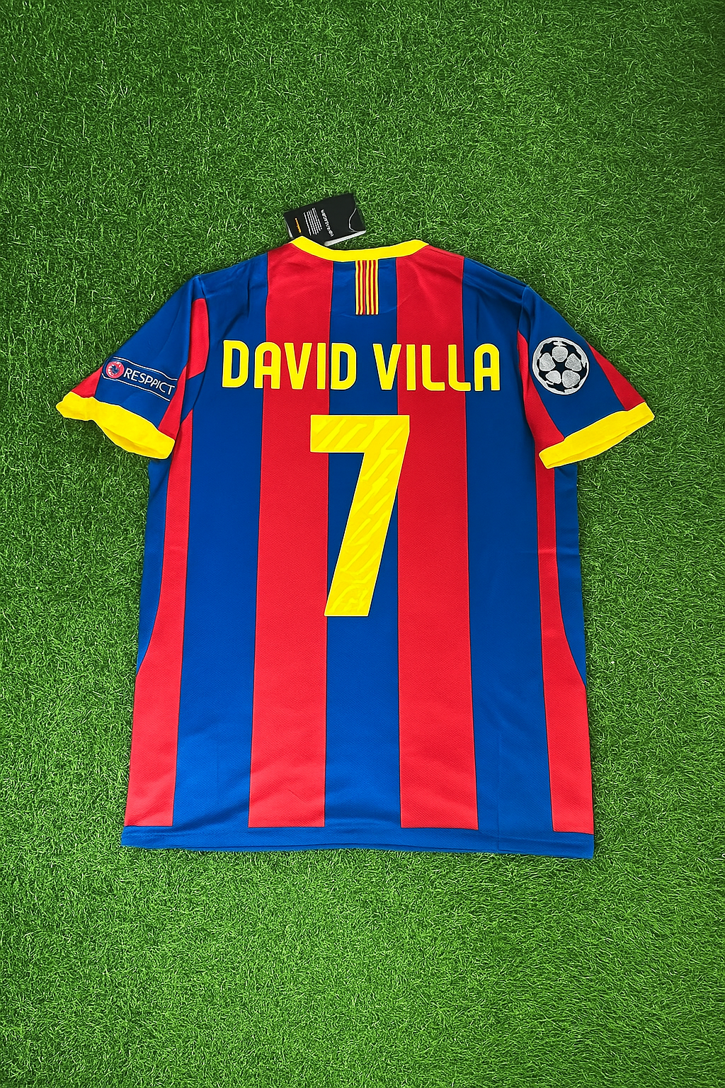 David Villa Barcelona 2011 London Final Jersey – Back View
