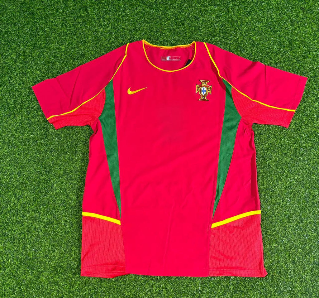 2002 Pauleta #9 Portugal Retro Home Red Football Jersey – Front View