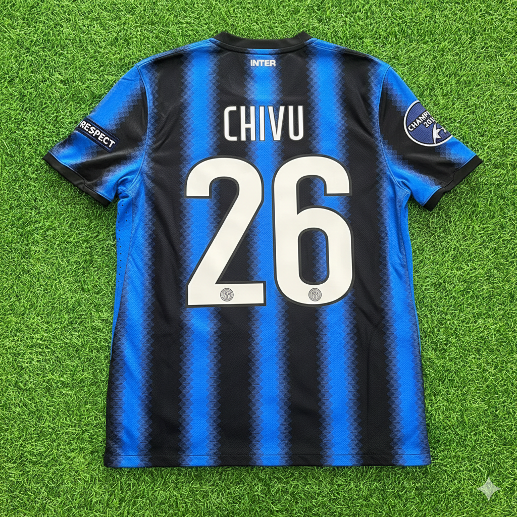 2010 Cristian Chivu - Inter 2011 Football Jersey Soccer – Back View