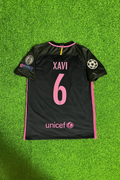 2014/15 Xavi Barcelona Retro Black Pink Football Jersey – Back View