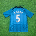 Liverpool 2008–2009 Green Retro Football Jersey – Daniel Agger – Back View