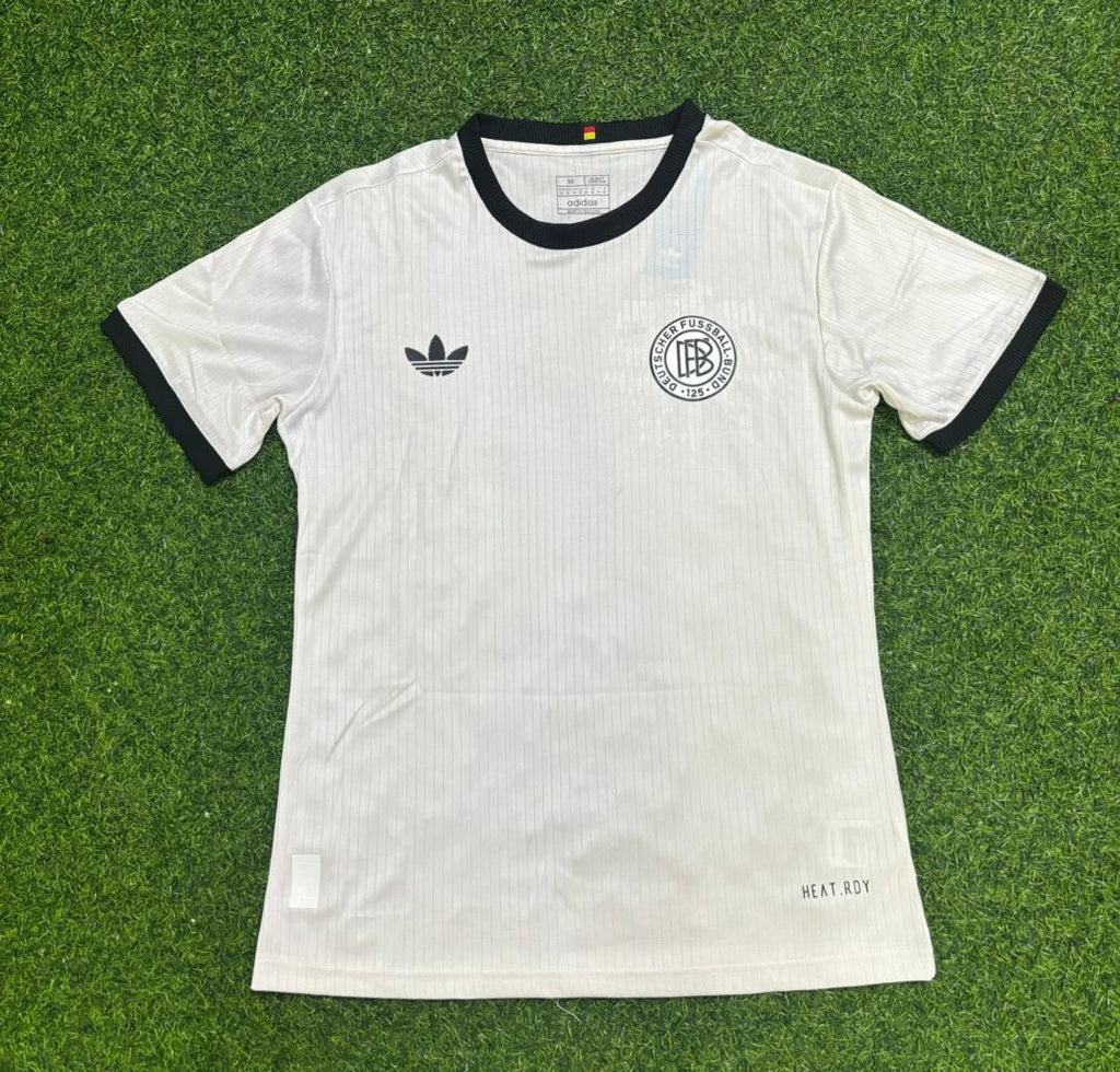 Andreas Brehme Germany 125 Year Special White Football Jersey – Front View