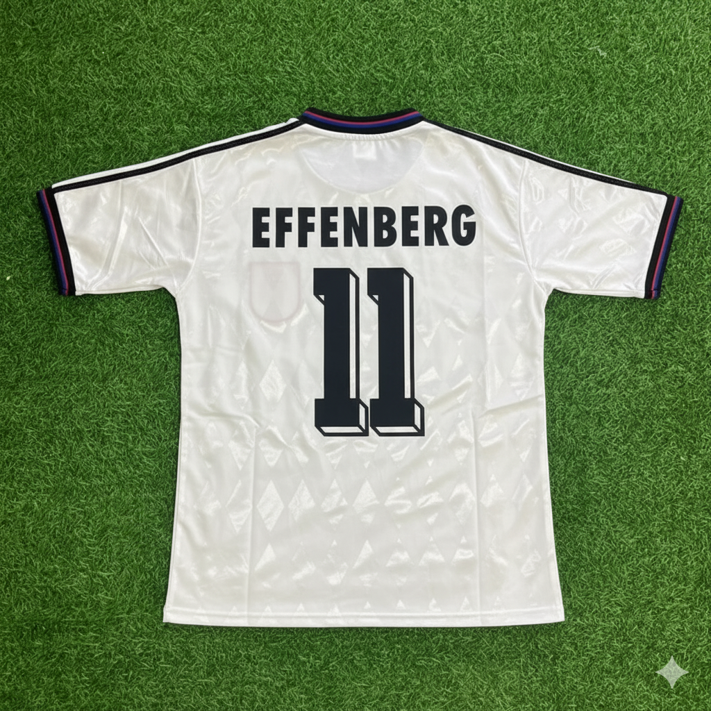 1997/98 Stefan Effenberg Bayern Munich Away White Retro Football Jersey Collection – Back View