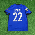 2021 Hakim Ziyech Chelsea Champions League Final Porto Blue Retro Football Jersey – Back View