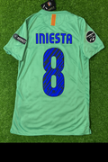 2011/12 Andres Iniesta 8 - Barcelona Blue Red Home Retro Football Jersey – Back View