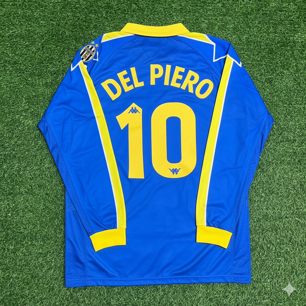 Alessandro Del Piero Juventus 1997–1998 Long Sleeve Retro Football Jersey – Back View