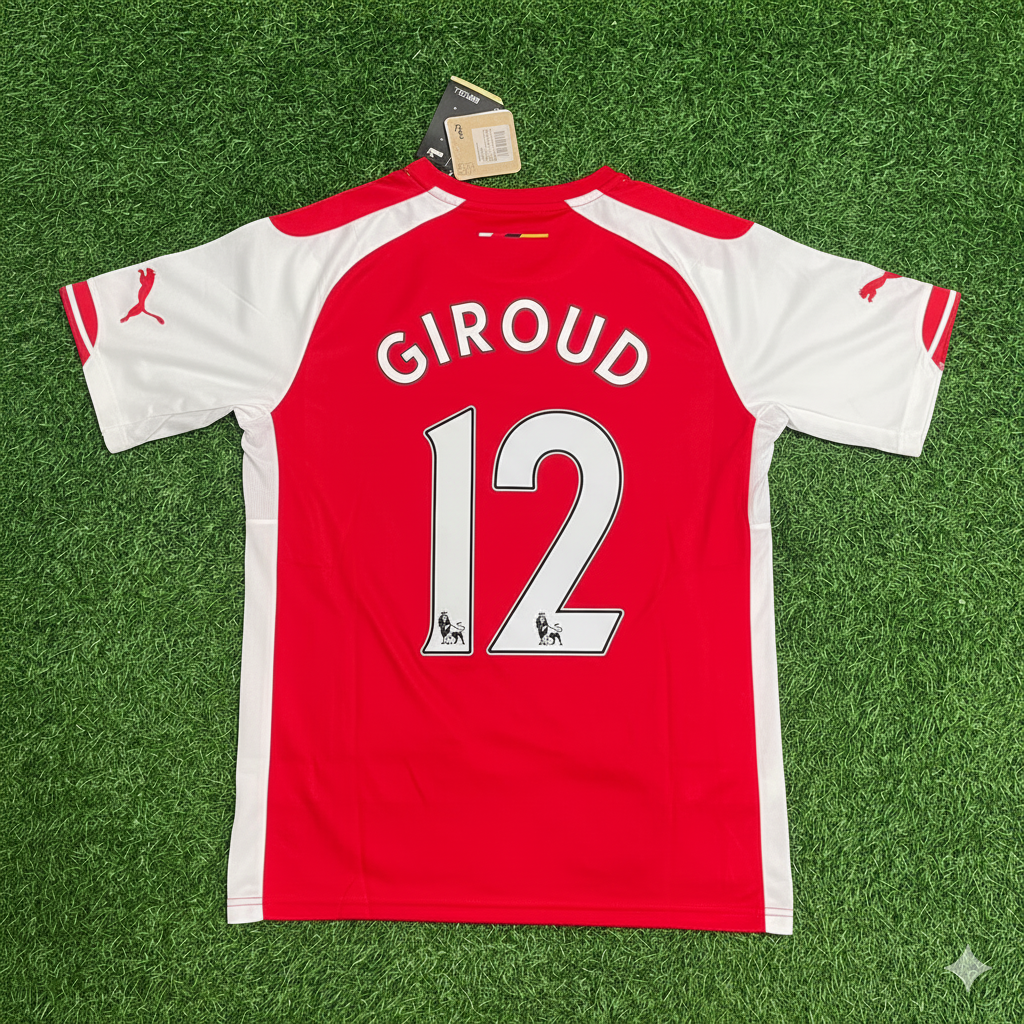 Olivier Giroud Arsenal 2014/2015 Home Football Jersey – Back View