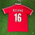 1999 Roy Keane Manchester United Red Retro Football Jersey Edition 2 – Back View