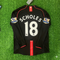 Paul Scholes 2007-2008 Manchester United Black Retro Jersey – Back View