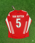 2010/11 Daniel van Buyten FC Bayern Munich Red Retro Football Jersey – Back View