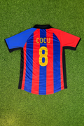 2001/02 Phillip Cocu 8 Barcelona Home Retro Football Jersey – Back View