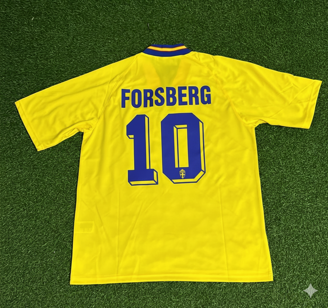Emil Forsberg Sweden Retro Football Jersey Collection – Back View